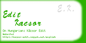 edit kacsor business card