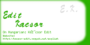 edit kacsor business card